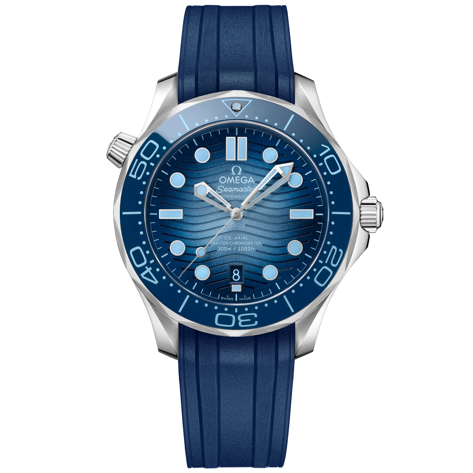 Seamaster Diver 300M 42 mm, steel on rubber strap