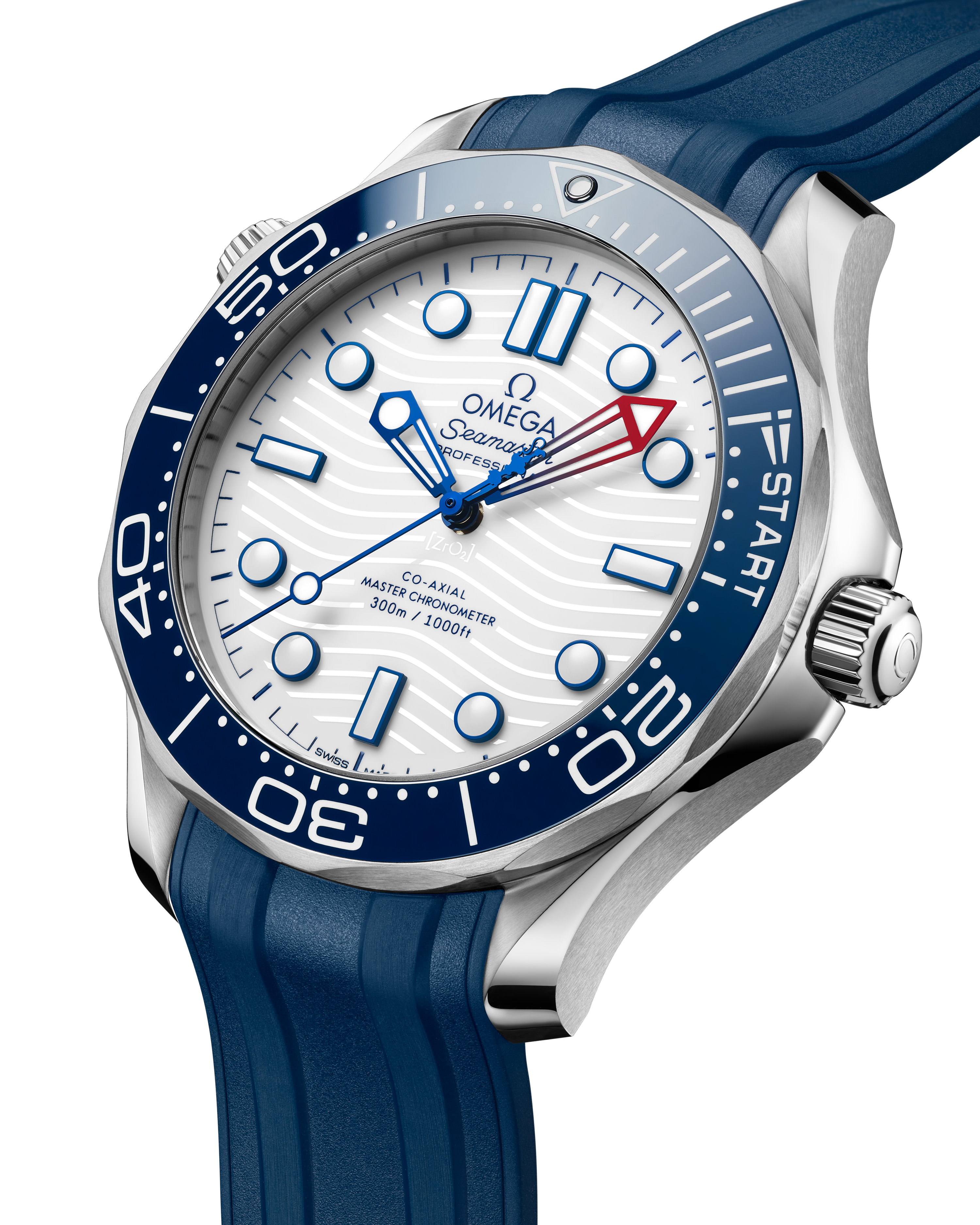 Seamaster Diver 300M 42 mm, steel on rubber strap