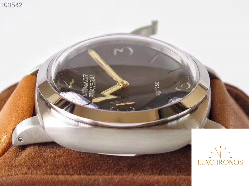 Replica Panerai Luminor 1950 PAM127 ZF Factory 1:1 Best Edition Swiss ETA A6497 Brown Soft Tan Leather Strap