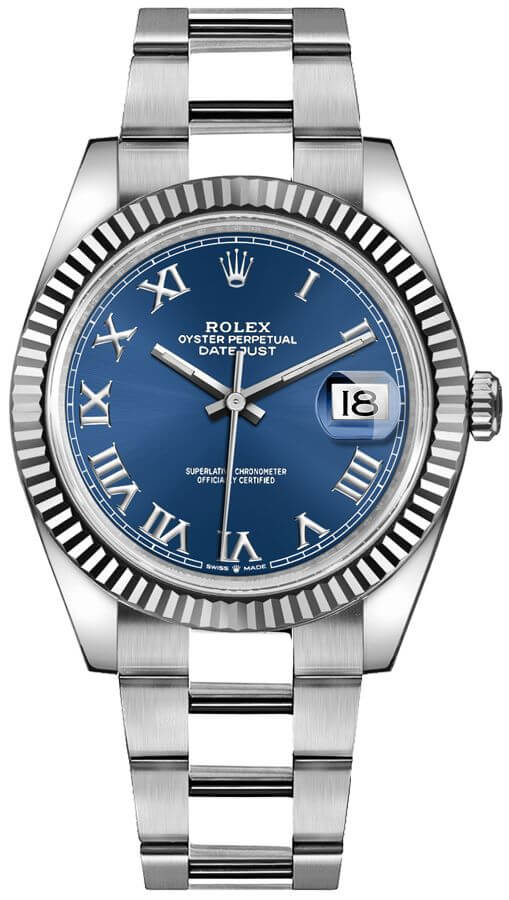 Datejust 41 Fluted Bezel Oystersteel Men's Watch 126334-0025