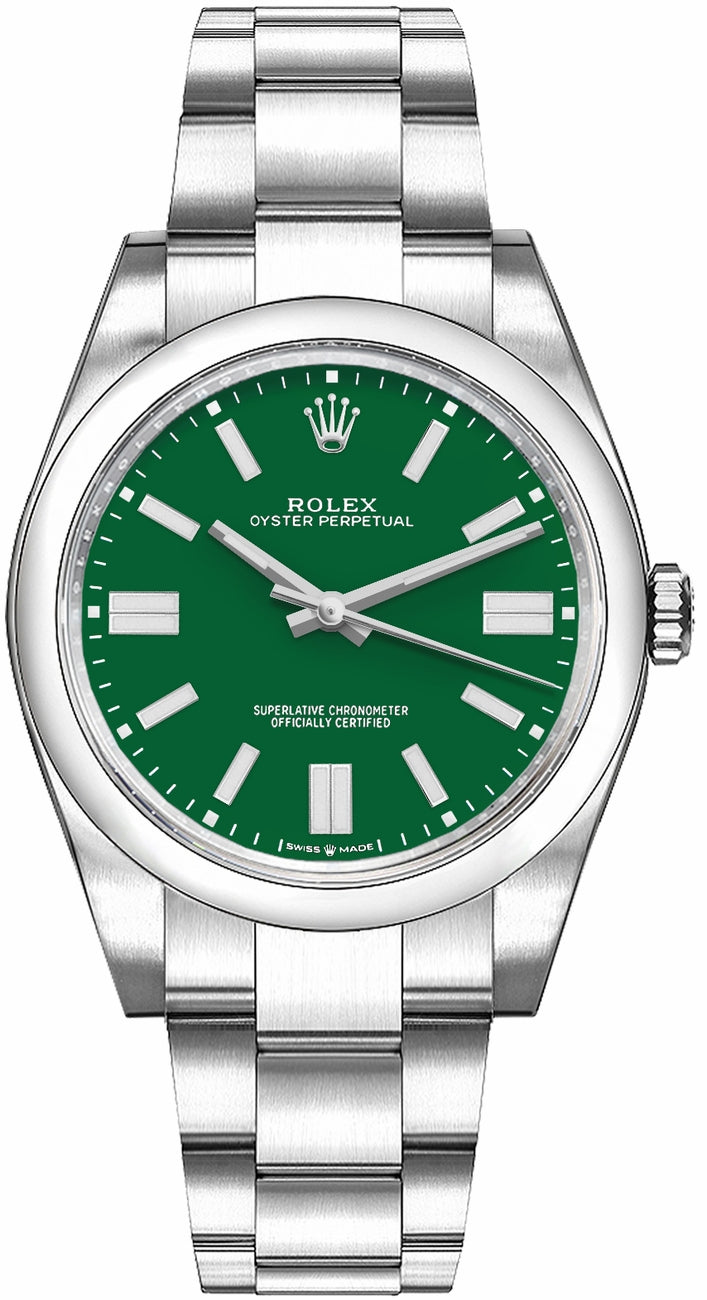 Oyster Perpetual 36 Green Dial Steel Midsize Watch M126000-0005