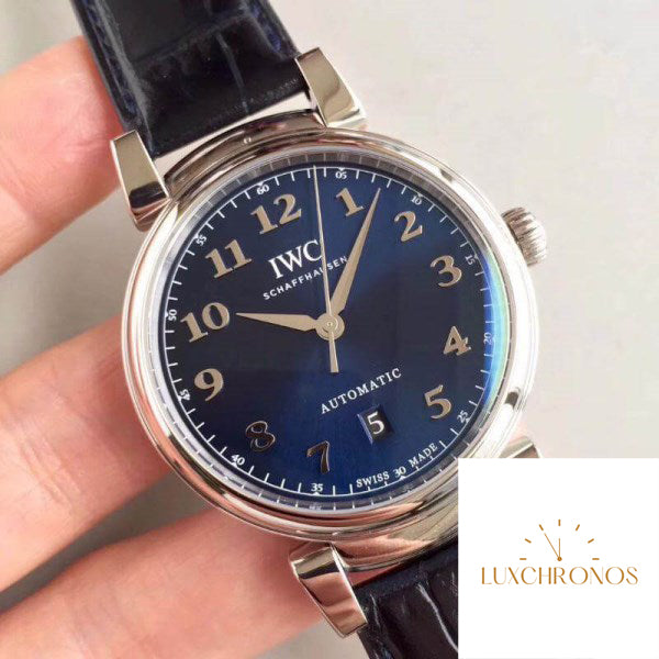 Replica IWC Da Vinci IW356605 MKS Factory 1:1 Best Edition Swiss ETA2892 Blue Dial With Silver Markers