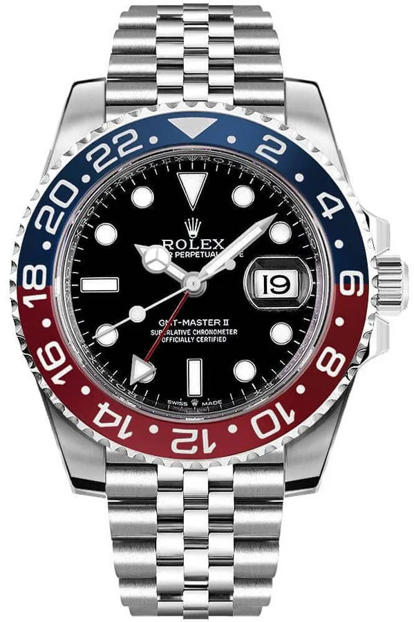 GMT-Master II Stainless Steel Jubilee Black Dial "Pepsi"