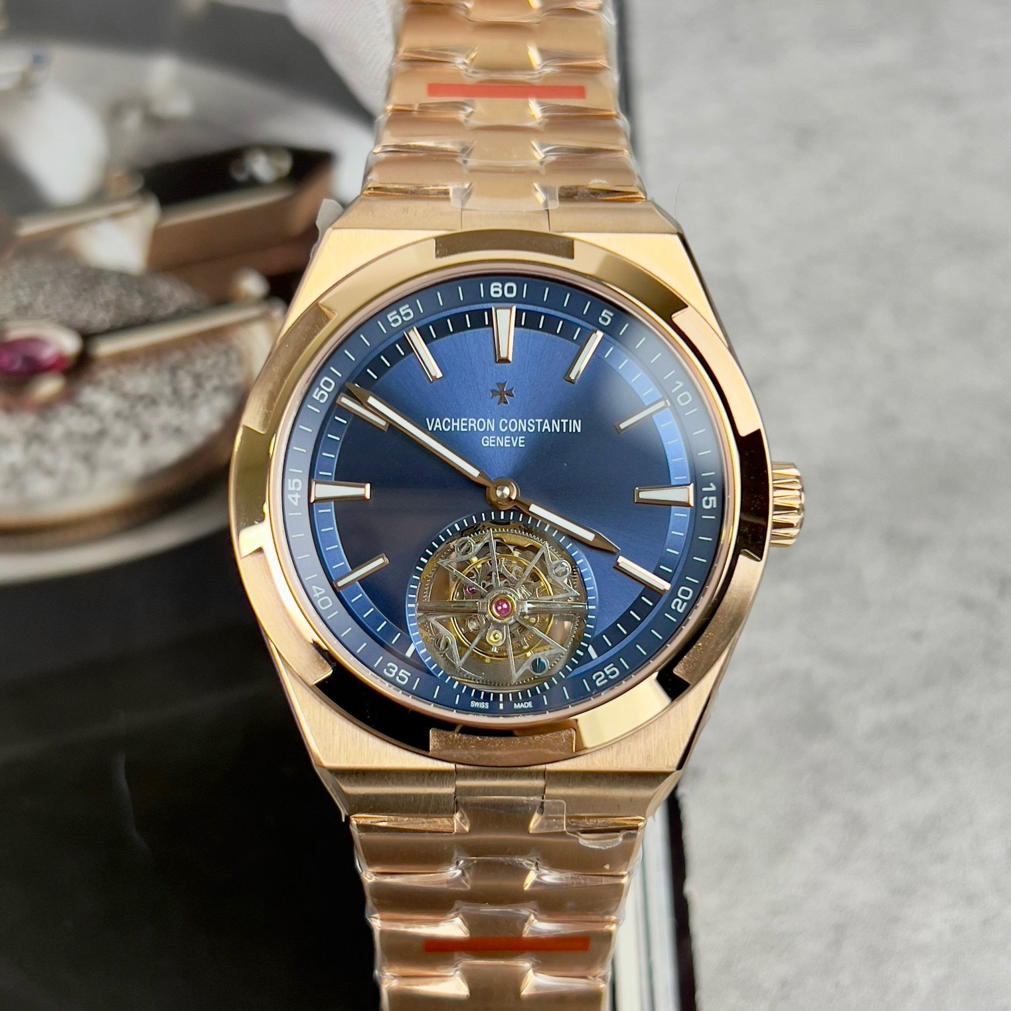 Vacheron Constantin Overseas Tourbillon 6000V/110R-B733 1:1 Best Edition BBR Factory Pink Gold