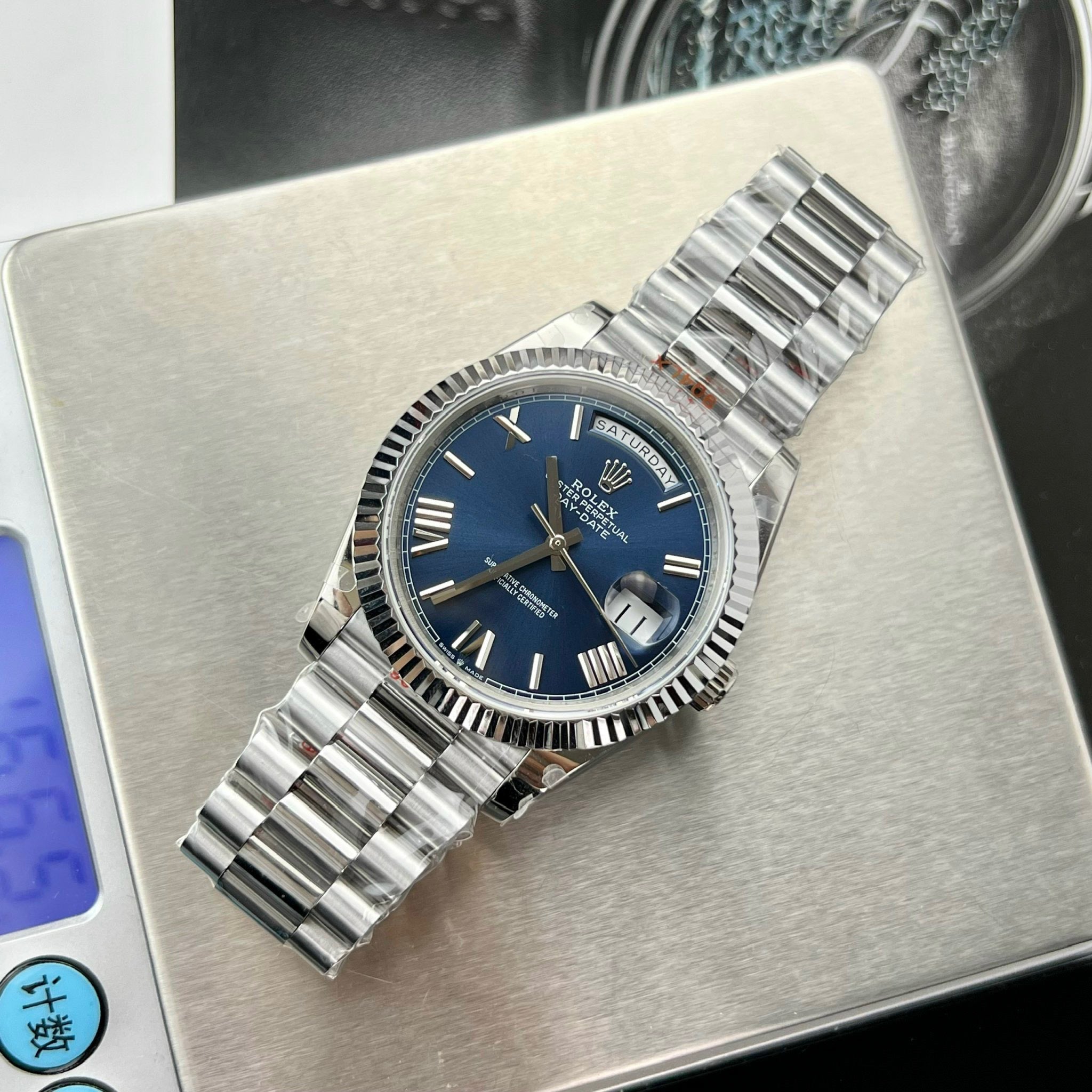 Rolex Day Date M228236-0007 1:1 Best Edition GM Factory V2 Blue Dial