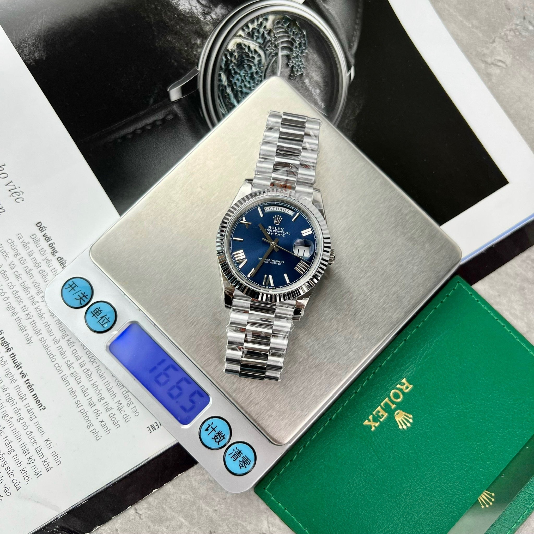 Rolex Day Date M228236-0007 1:1 Best Edition GM Factory V2 Blue Dial