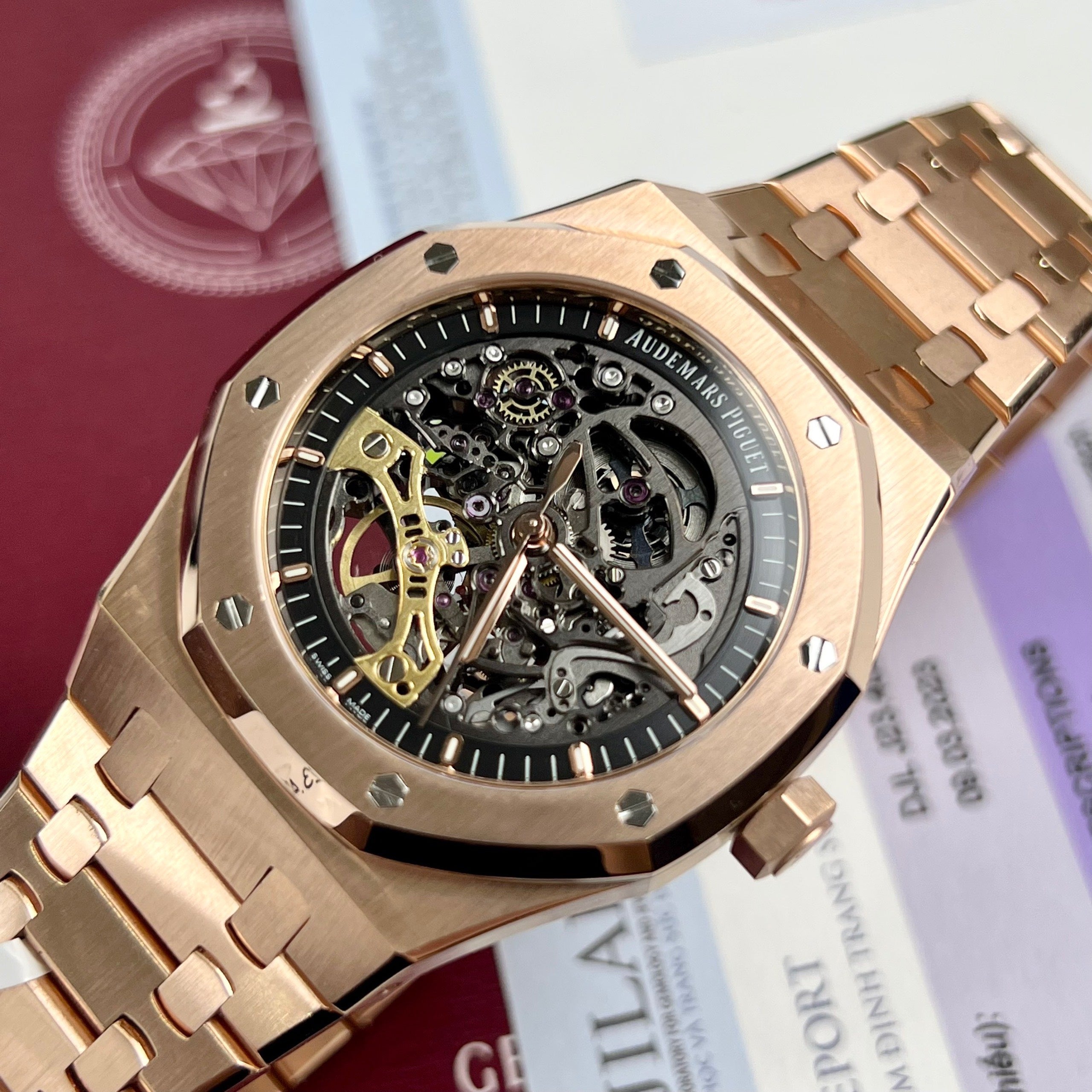 Audemars Piguet Royal Oak 15407OR.OO.1220OR.01 Best 1:1 Edition 18k Rosegold wrapped