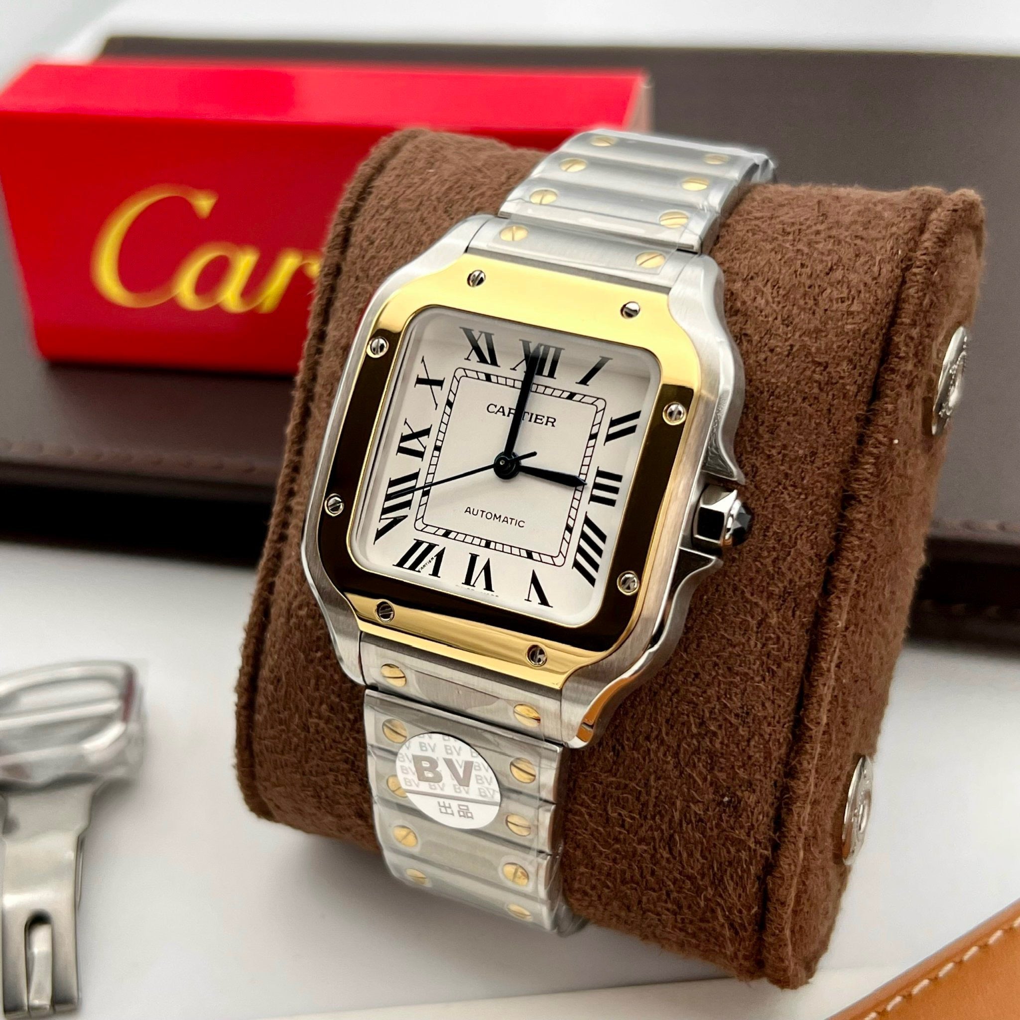 Cartier De Santos W2SA0016 35MM 1:1 Best Edition BV Factory White Dial newest 2024 version