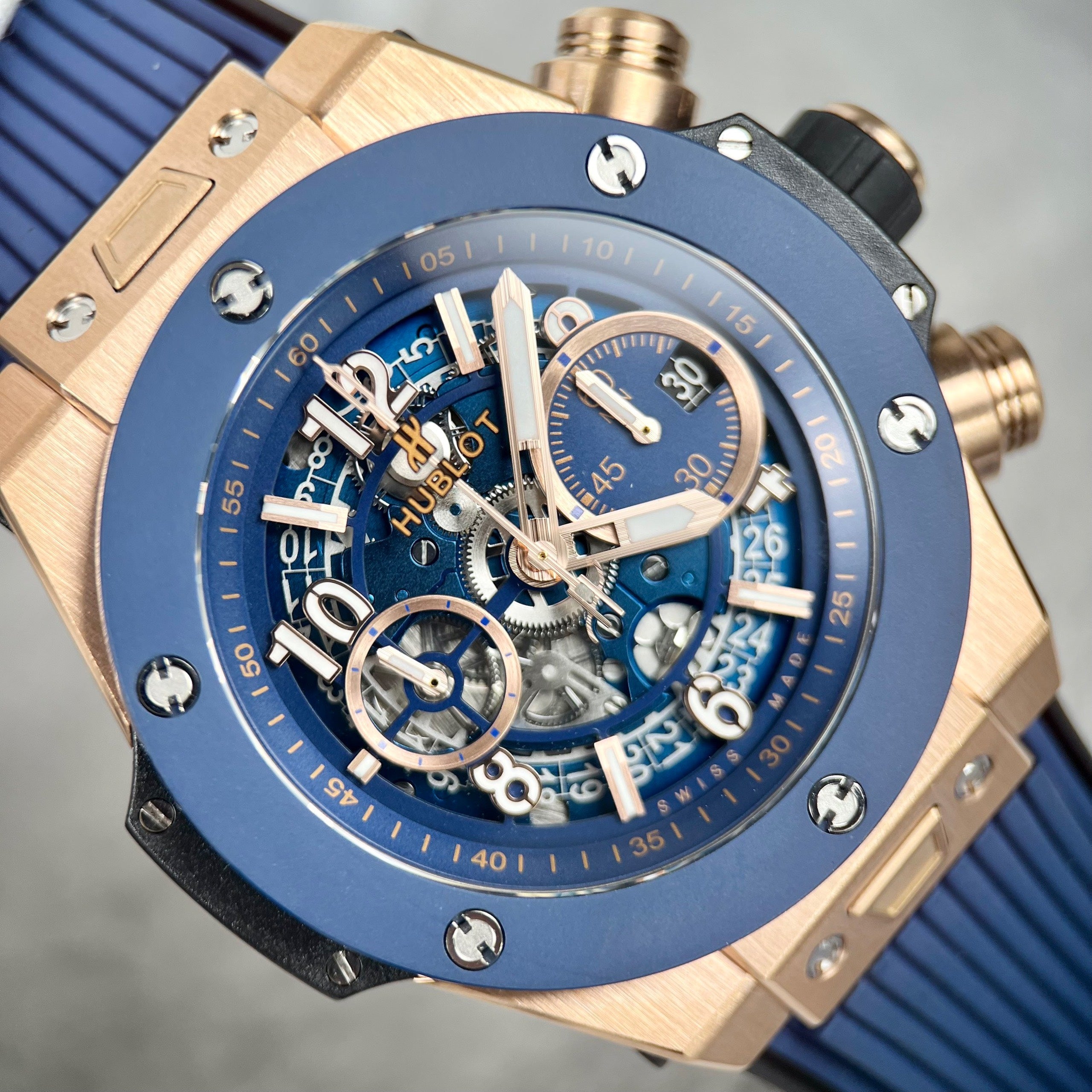 Hublot Big Bang Unico 421.OL.5180.RX 44mm 1:1 Best Edition BBF Factory Blue Strap