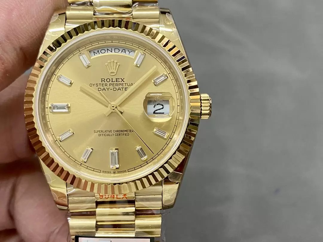 Rolex Day Date 40 m228238-0005 Yellow Dial 1:1 Best Edition Counterweight Version 183 Gram