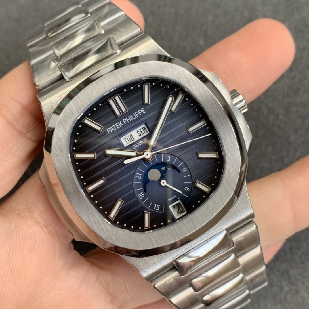 Patek Philippe Nautilus 5726 1:1 Best Edition V3 Blue Dial Stainless Steel