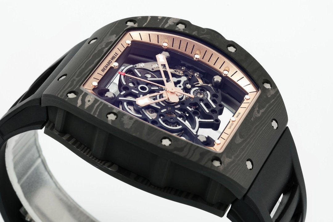 RICHARD MILLE RM055 Redesigned original 1:1 Best Edition BBR Factory 2024 Gold Black Strap