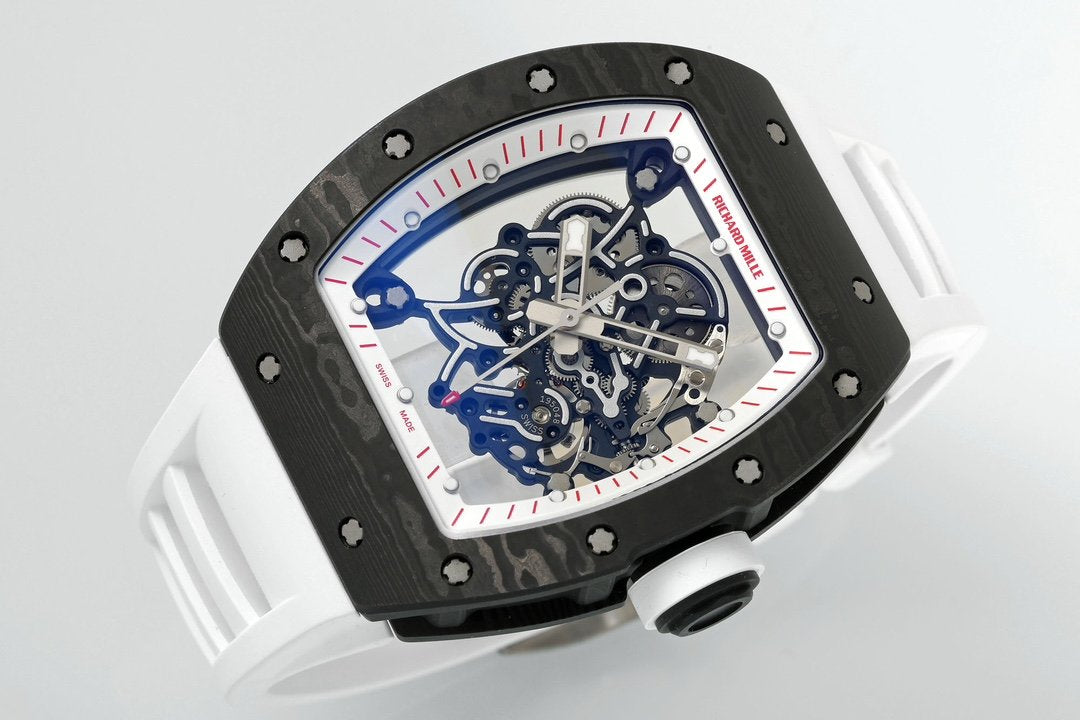 RICHARD MILLE RM055 ZF 2024 1:1 Best Edition Carbon Fiber Case Black Strap