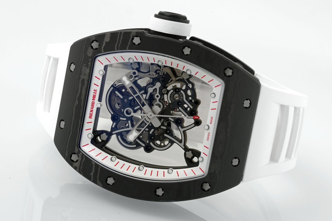 RICHARD MILLE RM055 ZF 2024 1:1 Best Edition Carbon Fiber Case Black Strap