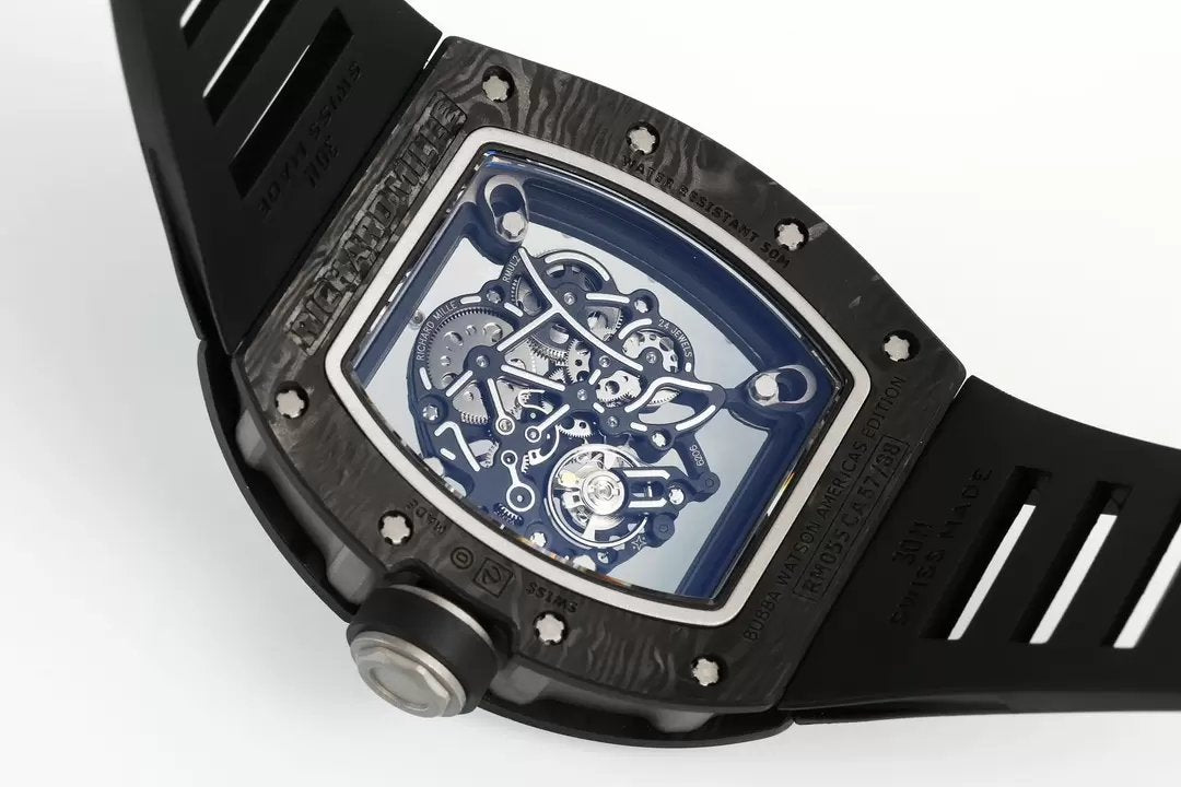 RICHARD MILLE RM055 ZF 2024 1:1 Best Edition Carbon Fiber Case White Dial