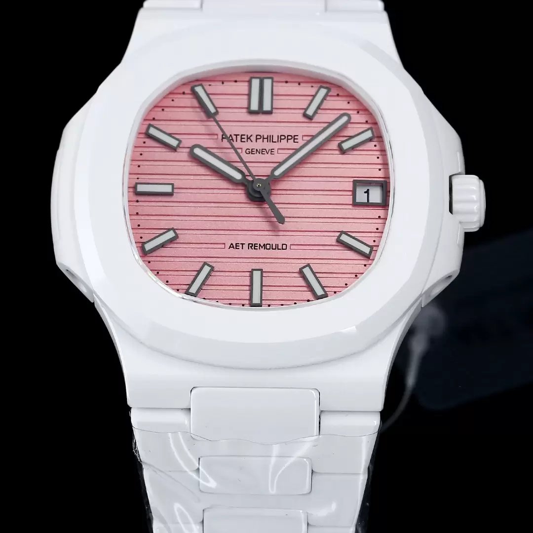 [AET modified] Patek Philippe Nautilus 5711 Ceramic Pink Dial 1:1 Best Edition