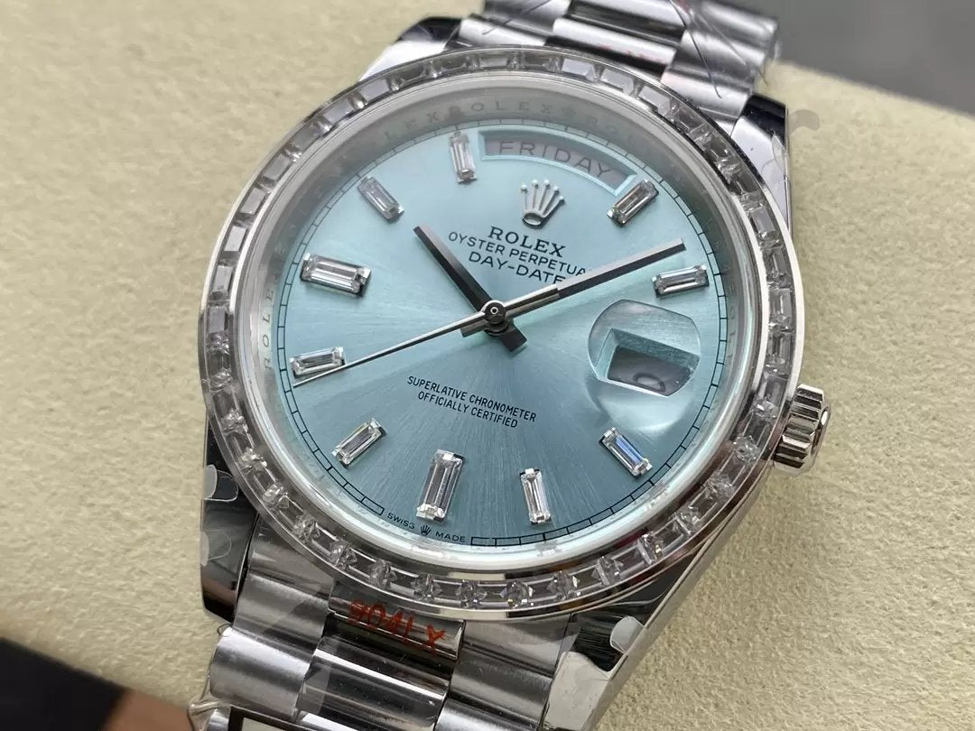 Rolex Day Date M228396tbr-0002 V5 40mm QF Factory 1:1 Best Edition Tiffany Dial Beze