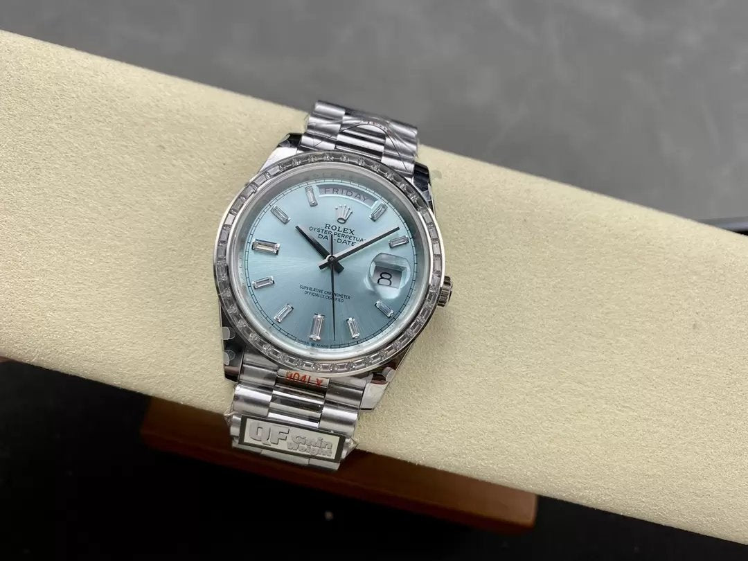 Rolex Day Date M228396tbr-0002 V5 40mm QF Factory 1:1 Best Edition Tiffany Dial Beze