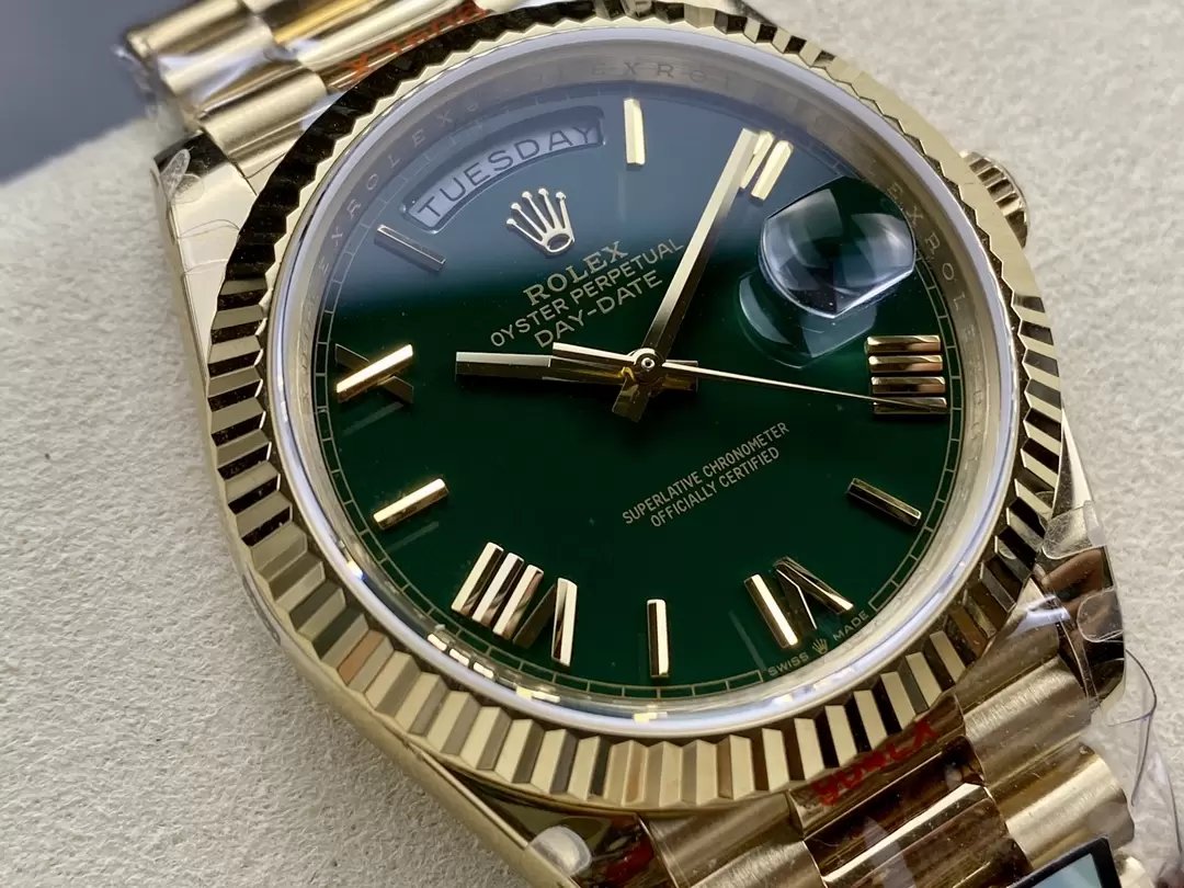 Rolex Day Date m228238 V5 40mm QF Factory 1:1 Best Edition Green Dial Bezel