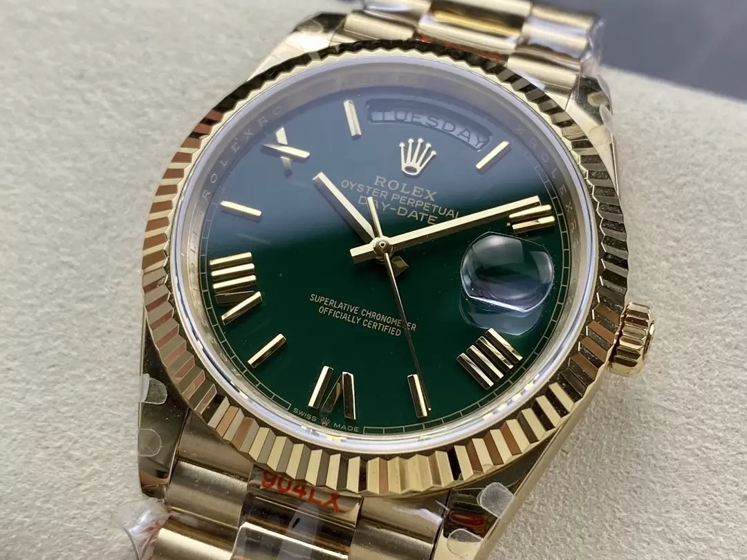 Rolex Day Date m228238 V5 40mm QF Factory 1:1 Best Edition Green Dial Bezel