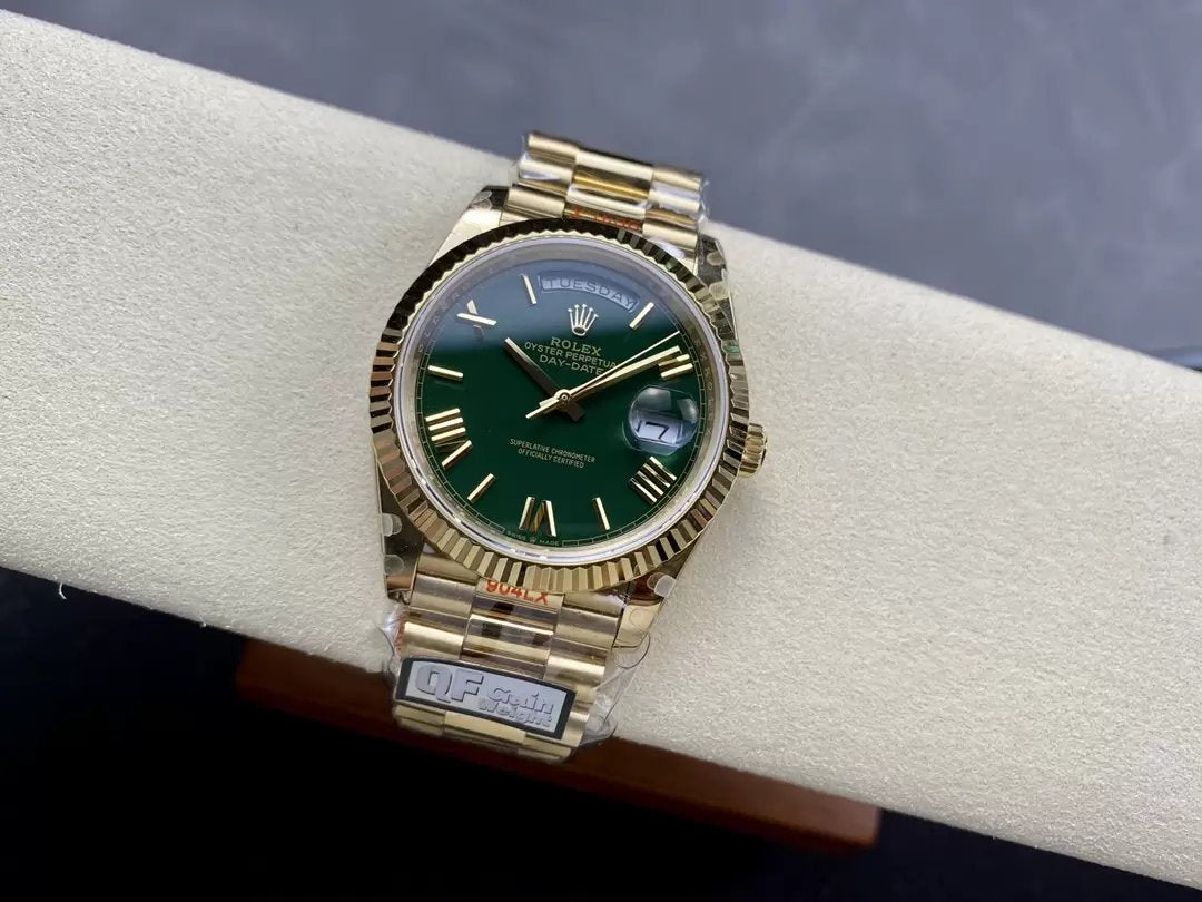 Rolex Day Date m228238 V5 40mm QF Factory 1:1 Best Edition Green Dial Bezel