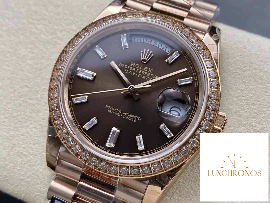 Rolex Day Date M228345RBR-0006 QF Factory 1:1 Best Edition V5 upgrade counterweight version