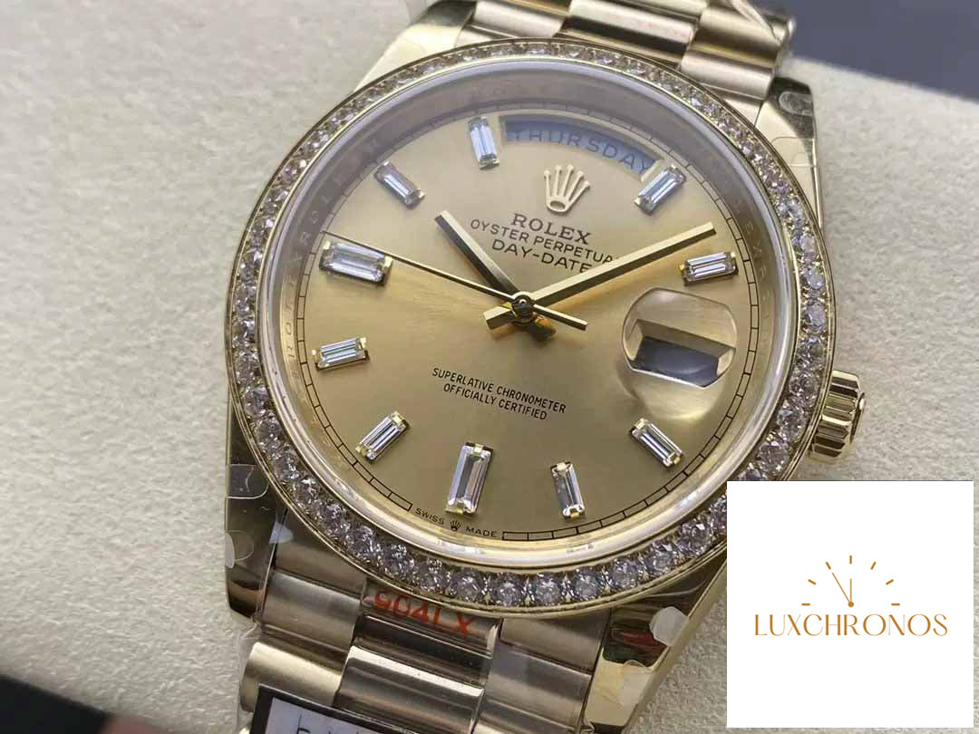 Rolex Day Date m228348rbr-0002 QF Factory 1:1 Best Edition V5 upgrade counterweight version