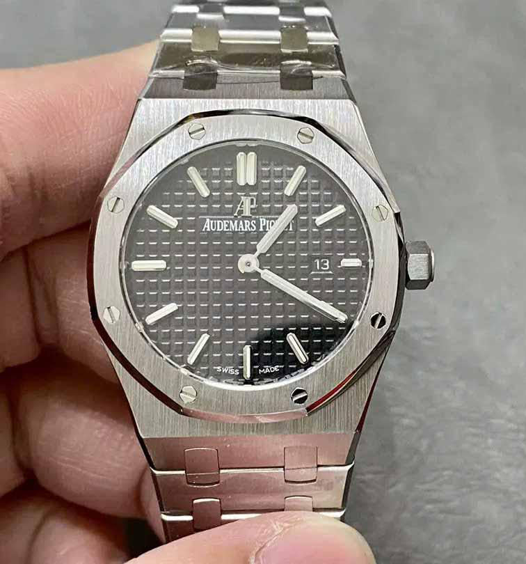 Audemars Piguet 67651 Quartz 33mm 1:1 Best Edition ZF Factory Black Dial Silver Case