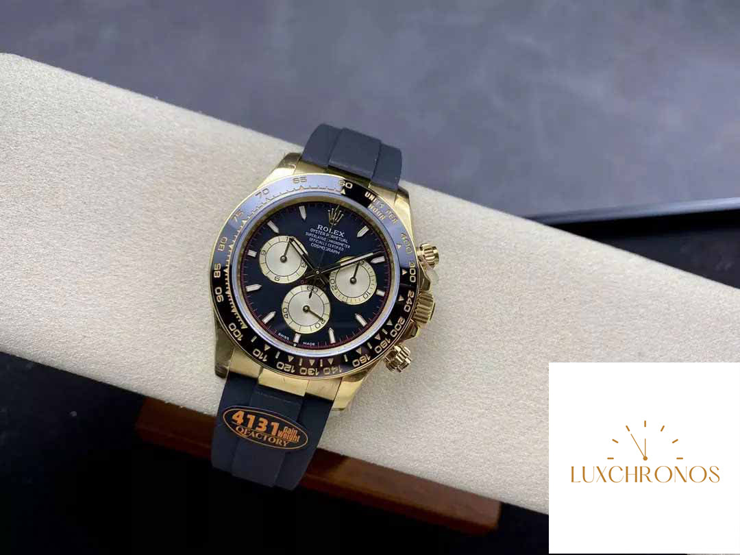 Rolex Cosmograph Daytona m126518 1:1 Best Edition QF Factory Black Dial and Yellow Gold