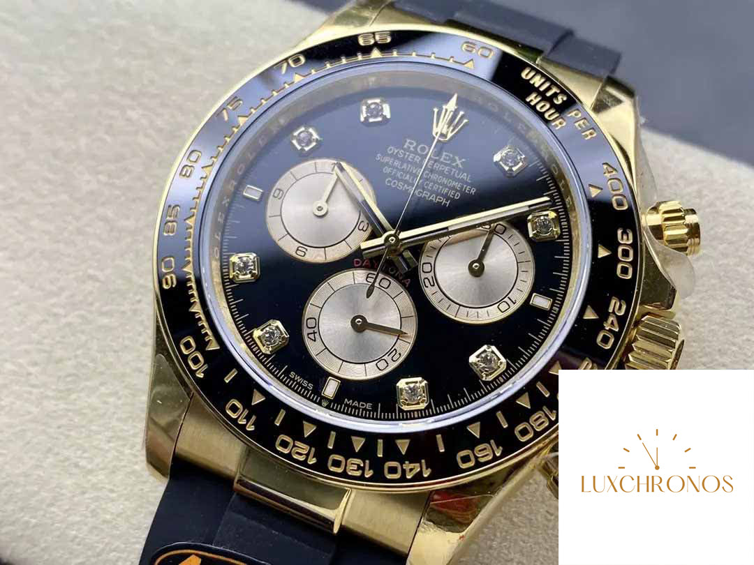 Rolex Cosmograph Daytona m126515 1:1 Best Edition QF Factory 4131 Movement Black Dial and Rose Gold