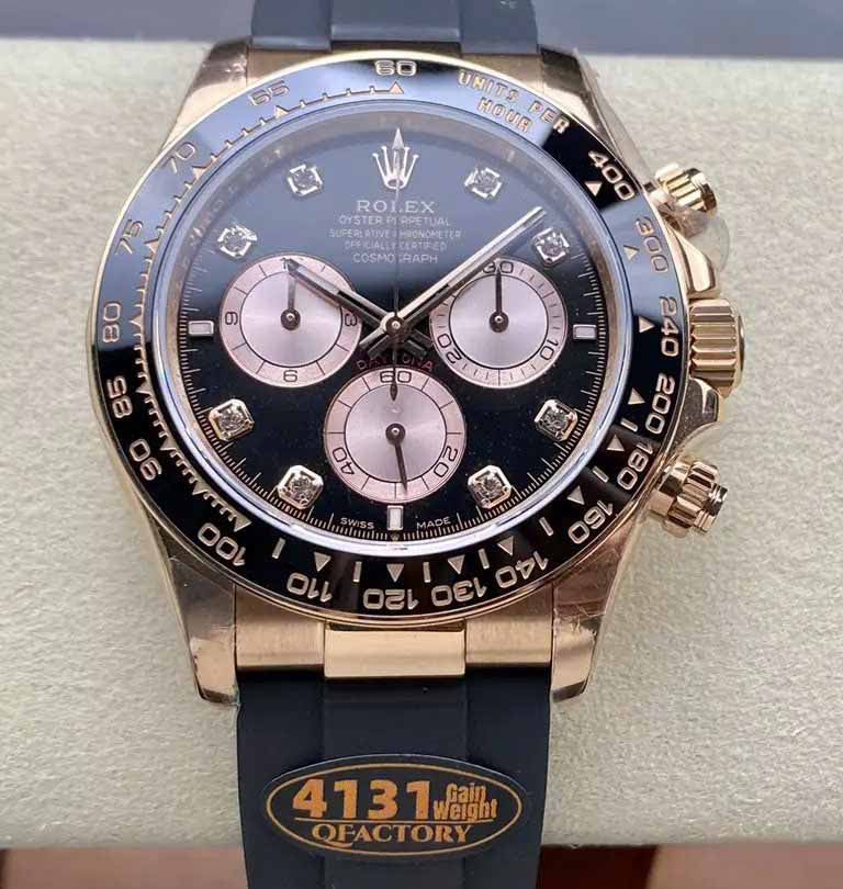 Rolex Cosmograph Daytona m126515LN 1:1 Best Edition QF Factory 4131 Movement Black Dial Rose gold